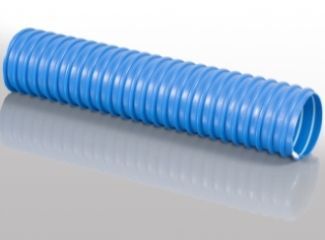 PVC špirálová hadica modrá pre sejačky