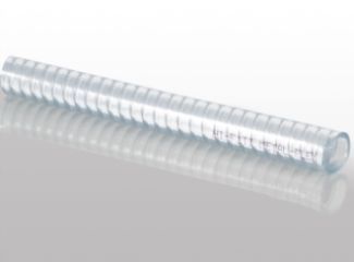 PVC nasávacia-tlaková hadica priesvitná s oceľovou špirálou